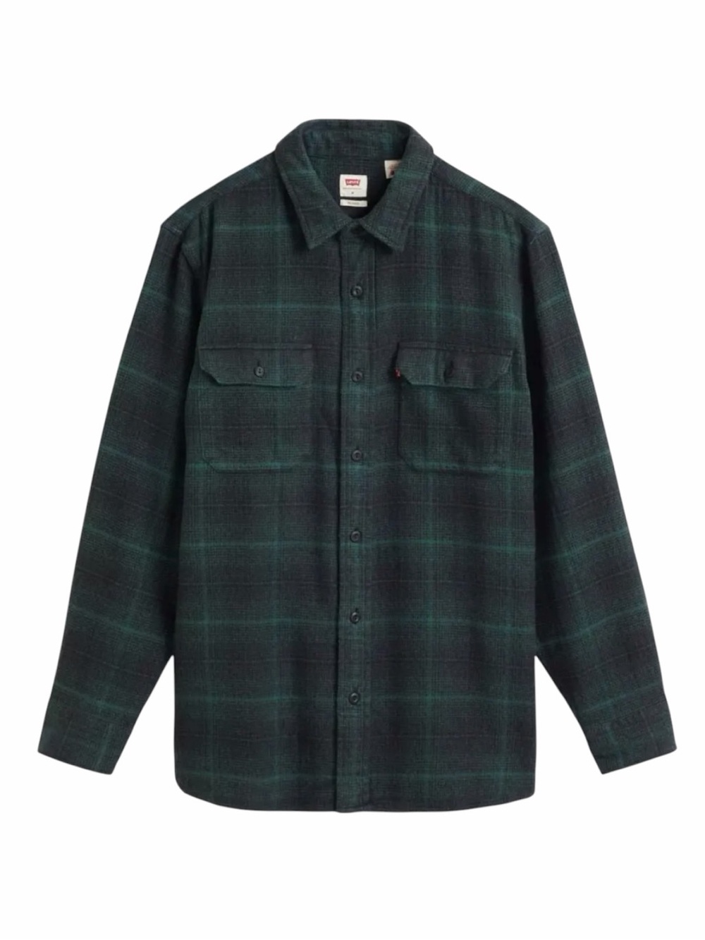 Levi’s® Worker Flannel Shirt- Green/Black- Large
